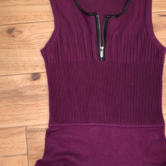 Purple Sweater Mini Dress - Picture 2 of 4